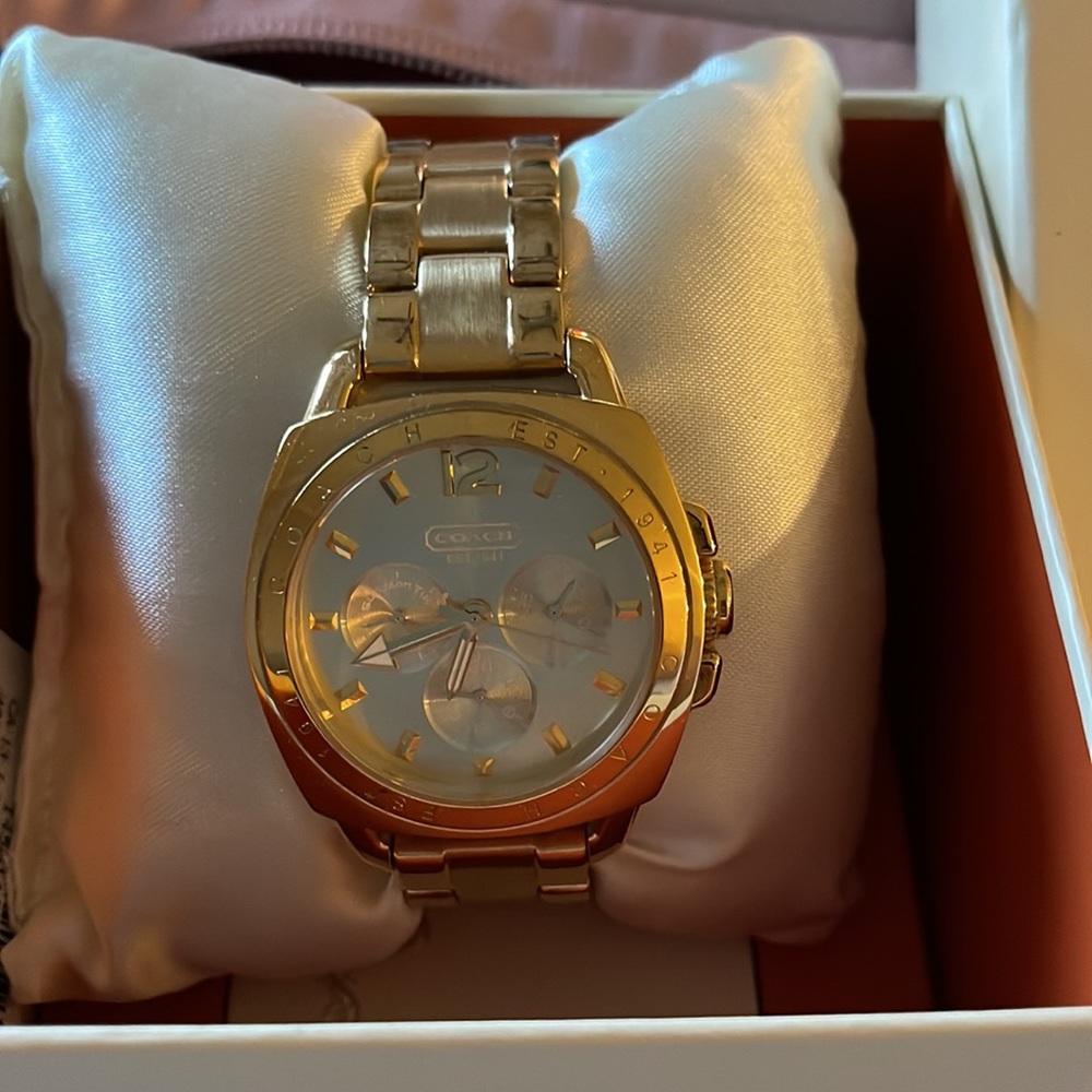 Coach gold watch